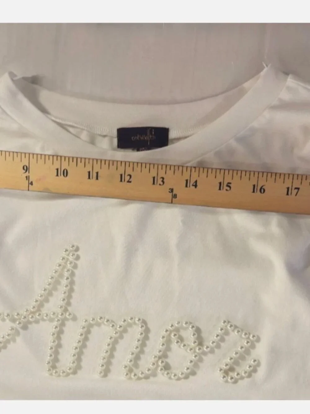 Anthro White Pearl Amor (LOVE) Top Womens XL Sheer Puff Sleeve Romantic Blouse